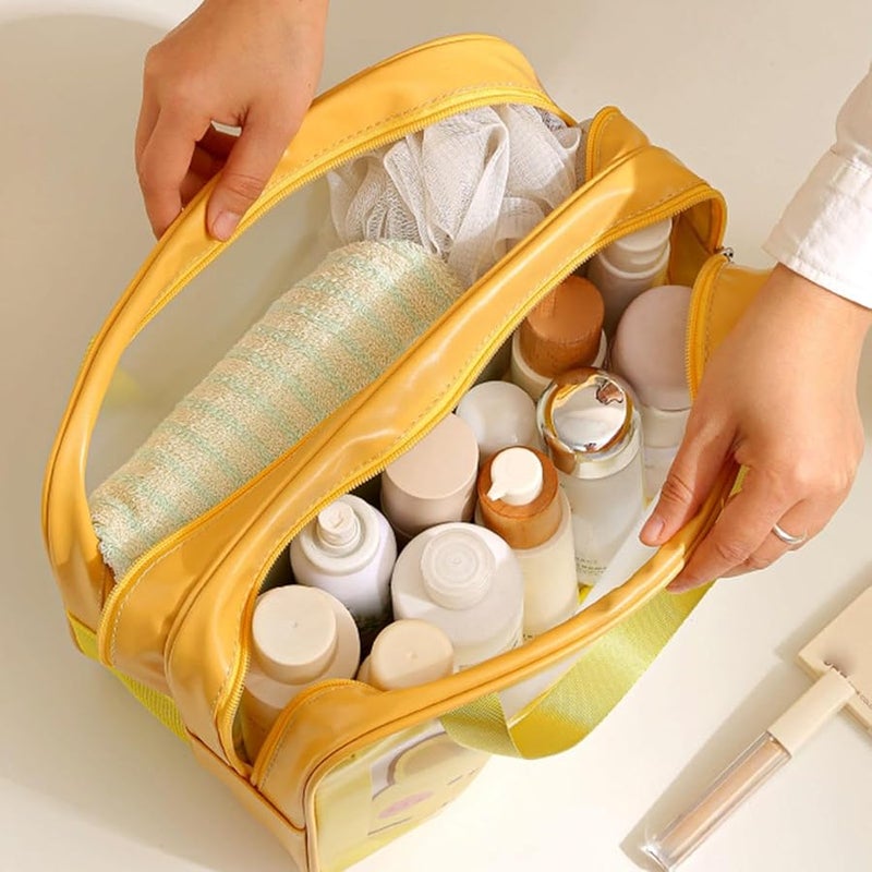 Travel Toiletry Bag Multiple Compartments Organizer Portable Shampoo Skincare Storage Color B - Image 3